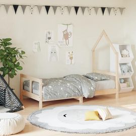 Cadre De Lit Pour Enfant 80x160 Cm Bois De Pin Massif