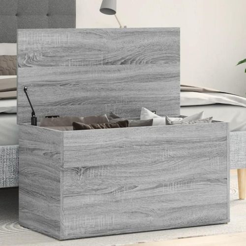 Coffre De Rangement Sonoma Gris 84x42x46 Cm Bois D'ingénierie