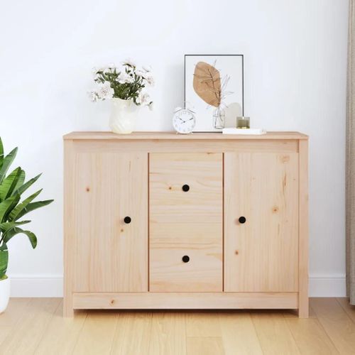 Buffet 100x35x74 Cm Bois Massif De Pin