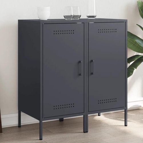 Buffets 2 Pcs Anthracite 36x39x79 Cm Acier