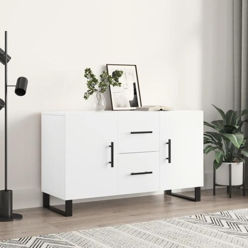 Buffet Blanc 100x36x60 Cm Bois D'ingénierie