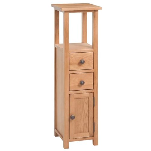 Étagère D¿Angle 26x26x94 Cm Bois De Chêne Massif