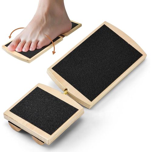 Planche D'équilibre À Une Jambe,Entraîneur De Cheville En Bois,Balance Board Cheville,Planche D'équilibre De Cheville Pour L'étirement De La Cheville,Correction De La Posture