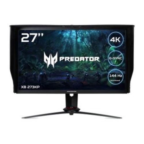 Acer Predator XB273KP - 27" - Écran LED 3840 x 2160 4K UHD (2160p) @ 144 Hz - IPS - 400 cd/m² - 1000:1 - DisplayHDR 400 - 4 ms - HDMI, DisplayPort - haut-parleurs - noir, Argent foncé