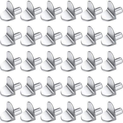 40 Pièces Chevilles De Support D'étagère,5mm Taquet Étagère Support Et 1 Boîte De Rangement Transparent,Pour Armoire De Cuisine L Forme Support,Meubles,Bibliothèques,Armoires