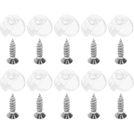 100pcs Support De Miroir Rond Clip De Retenue En Verre Support De Miroir Transparent Pince De Fixation En Verre Étagère Support Clip Pour Portes D'armoire De Toilette Salle De Bain