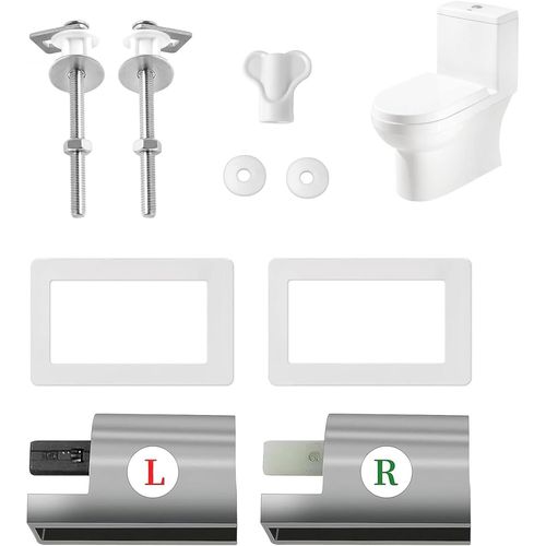 Charnières De Siège De Wc,Fixation Pour Abattant De Wc,Accessoires Pour Abattant De Wc,Charnières Pour Abattant De Wc,Charnières De Rechange En Abs Pour Siège De Wc Fixes À Installer.