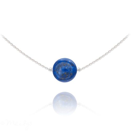 Collier Ras De Cou Pierre Naturelle Lapis Lazuli Argent 925°°°