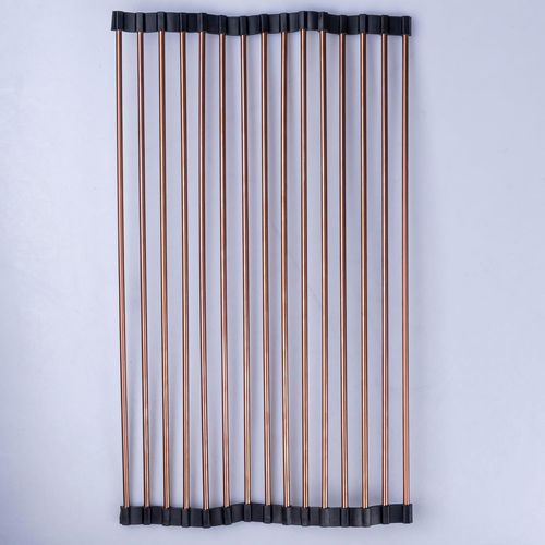 Grille D'Égouttoir Pour Évier Enroulable 47X28 Cm,Cuivre