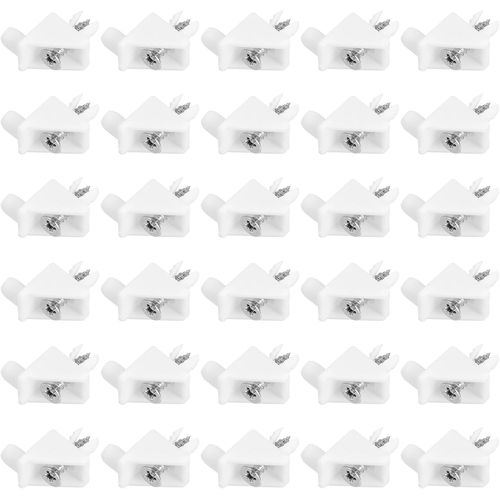 Lot De 30 Support Etagère Blancs 101558 Compatible Avec Ikea Pax Komplement Rechange Taquet Etagère Fixation Cheville,Convient Pour Les Supports D'étagère