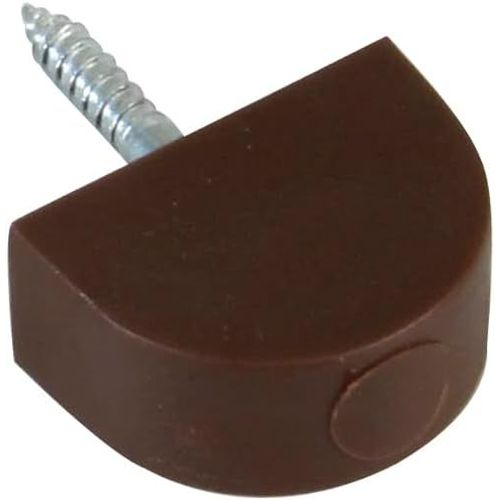 - Support|En Forme De Croissant|Ø 14x22mm|8 Unités|Idéal Pour Le Maintien Des Étagères D'armoire,De Vitrines Ou D'étagères|Fixation Facile Par Vis|Plastique Marron