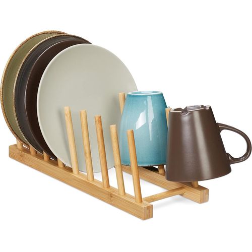 Égouttoir,Pour 8 Assiettes,Planches À Découpées,Support À Couvercles,Vaisselle,Range-Planche En Bambou