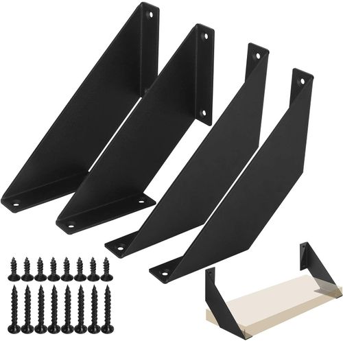 Chas Bete Etagere Murale,Equerre Etagere Murale De Étagères Robuste,Support Etagere En Fer Ancien 15cm 4 Pcs