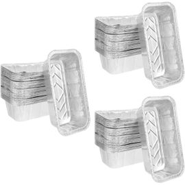 3 Ensembles Boite En Étain Boite Rangement Boite De Rangement Film Palette Boites De Rangement Fournitures De Barbecue Porte-Aliments Feuille D'Aluminium Silver 30 Pièces * 3