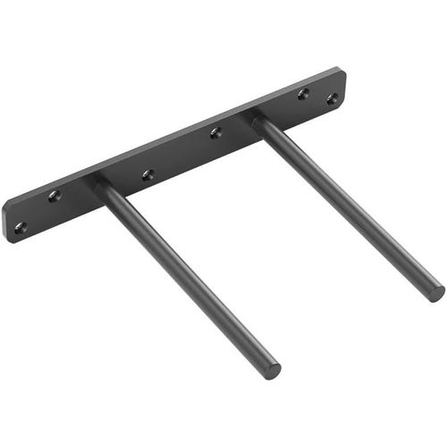 Etagere Murale Fixation Invisible Double Pôle,Support Etagere Murale Avec Vis 20 × 15 Cm¿Equerre Charge Lourde,Pour Montage Mural Dans Cuisine Ou Dans Salon (Noir)