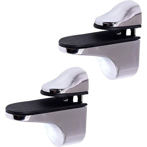 Consoles Et Taquets Pour Étagères,Support D'étagère En Verre Réglable,Support Mural En Alliage De Zinc,2 Pièces,Adapté À Une Épaisseur D'étagère En Bois/Verre De 3 À 20mm