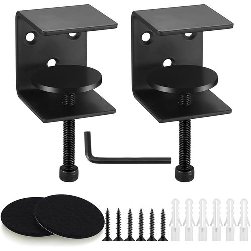 2 Pièces Support Étagere Pour Murale Fixation,Support D¿Angle D'étagère Murale En Métal,Pinces De Table Réglables Pour Étagère Salle De Bain Cuisine Chambre À Coucher