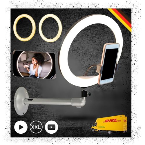 Anneau Lumineux À 120 Led Avec Support Pour Téléphone Portable-Support Mural-Avec Support Pour Smartphone-Pour Tiktok Youtube Livestream-Photo Vidéo