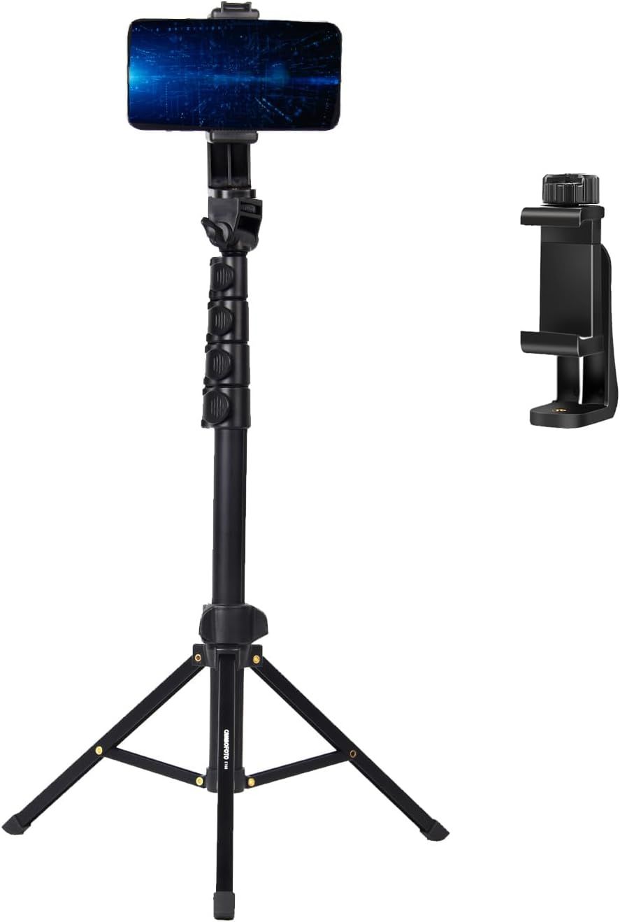 Trépied Téléphone Portable 168Cm Aluminium Professionnel,Trepied Sm...