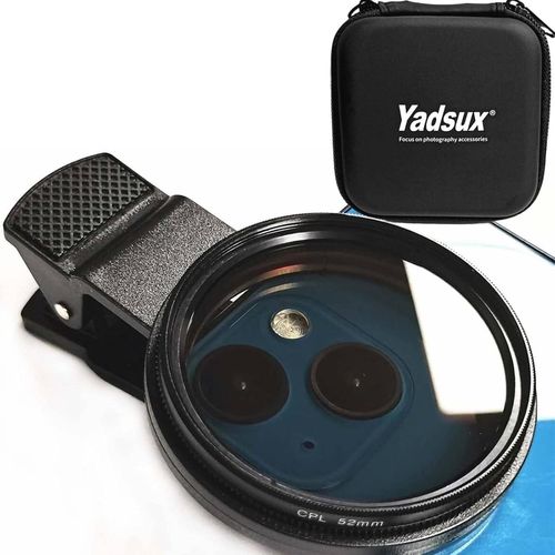 52Mm Clip Cpl Téléphone Caméra Filtre D'Objectif,Filtre Cpl Pour Iphone 14 13 12 11,Samsung Blu,Motorola,Xiaomi Et Autres Smartphones