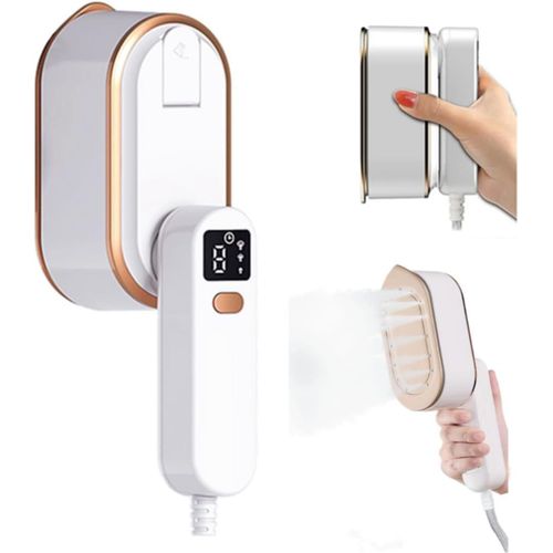 Défroisseur À Vapeur,1200W Vapeur Manuelle Pour Les Vêtements Avec Réservoir D'Eau De 150 Ml,Portable Pour Les Vêtements,3 Niveaux De Vapeur De Sortie,Mini Fer À Vapeur Pour La Maison,Voyage,Col