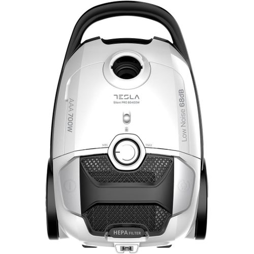 Bg400W Sileng-Aspirateur Avec Sac (700W,Niveau Sonore 68 Db,Rayon De Travail 10M,Filtre Hepa Lavable,Capacité Sac 3L,Niveau De Puissance Min-Max) Blanc