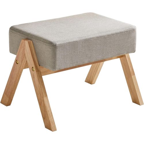 Petit Pouf Ottoman,Tabouret Auxiliaire Chaise,Tabourets De Canapé En Bois,Moderne Type A Repose-Pieds,Pour Salon,Chambre À Coucher,40x28x30cm,Couleur Beige Hbd022m