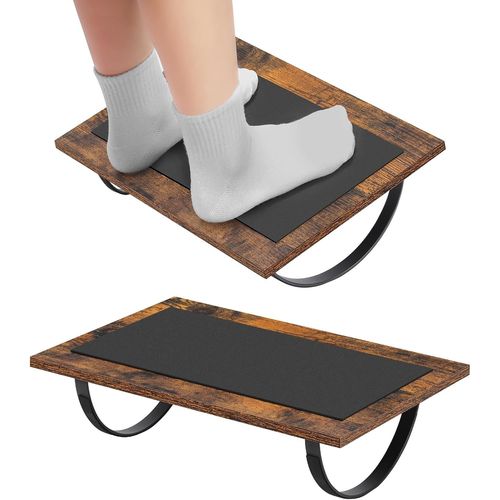 Repose-Pieds Ergonomique Réglable En Hauteur Pour Bureau Et Maison-Surface Antidérapante Coussin Pour Confort Optimal,Design En Bois