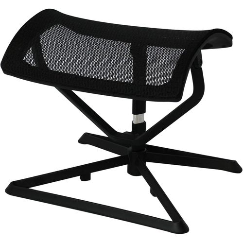 Finebuy Repose-Pied Pour Le Bureau 36-46cm Tissu/Mesh Ottoman Réglable En Hauteur | Repose-Pieds Pour Chaise De Bureau