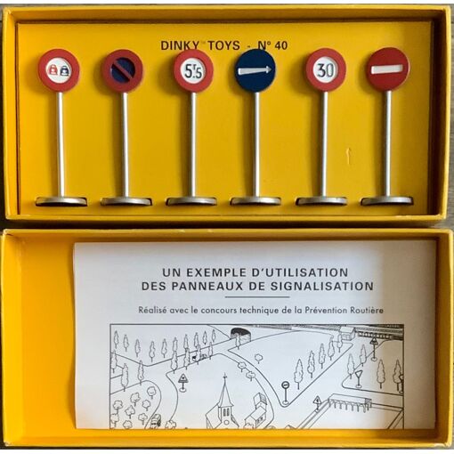 Jeu Dinky Toys Atlas - 6 Panneaux De Signalisation Ville - Neufs - Ref 40