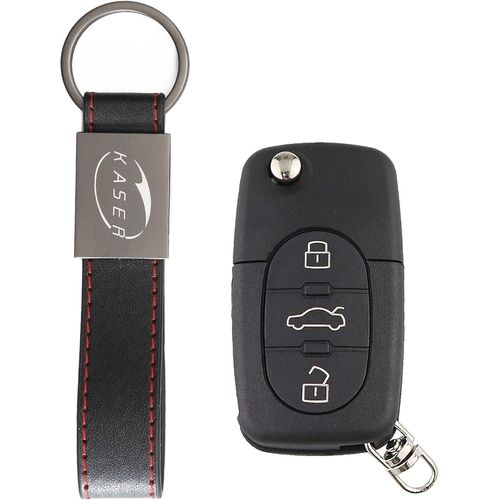 Coque Clé Pour Audi-Cover Télécommande Voiture 3 Boutons Pour Audi A2 A3 A4 A6 A8 Tt Q3 Q5 Q7 (2032 Battery)