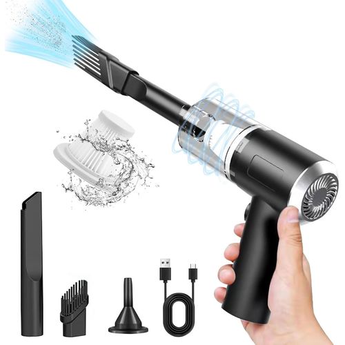 Aspirateur À Main,12000Pa Portable Aspirateur À Main Voiture,2 En 1 Mini Aspirateur Voiture Aspirateur & Souffleur,Usb Rechargeable Aspirateur Voiture Pour Voiture,Bureau,Maison
