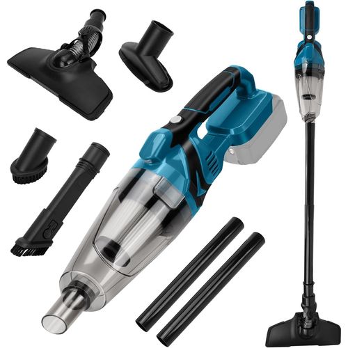 Aspirateur À Main Sans Fil Compatible Avec Makita 18V Batterie,10000Pa Aspirateur Portable Avec 4 Buses Et Réservoir À Poussière De 0,75L Pour Planchers De Bois Moquette Poils Voiture (Sans Batterie)