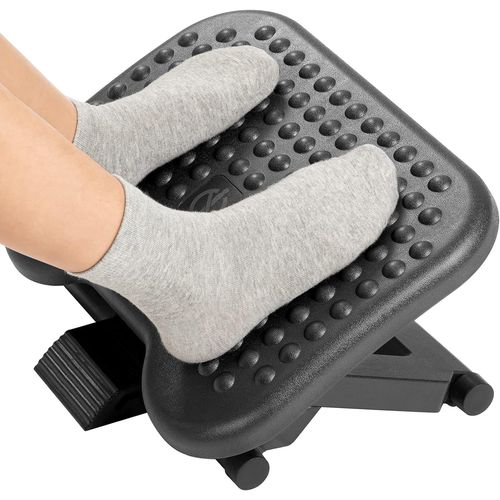 Repose-Pieds Réglable En Hauteur Et Angle-Antidérapant Pour Bureau,Maison,Voyage