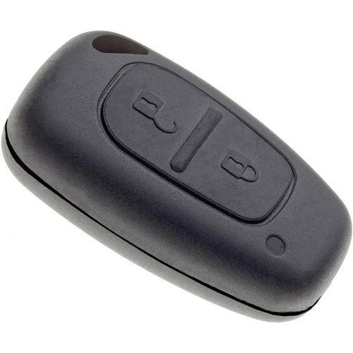 - Coque De Clé Sans Lame Compatible Avec Renault Kangoo 1 & 2,Trafic 2 Et Master 2 | Avec 1x Pile Cr1220 | Boitier Clef Plip Voiture Utilitaire Télécommande 2 Boutons
