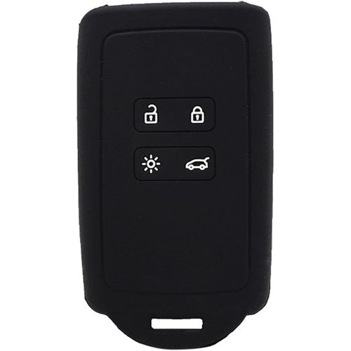 Coque Clé Renault,Compatible Pour Renault Voiture Trafic Captur Arkana Clio Kadjar Koleos Megane Espace Master Scenic Dacia,Coque De Clé De Voiture En Silicone-4 Boutons (Black)