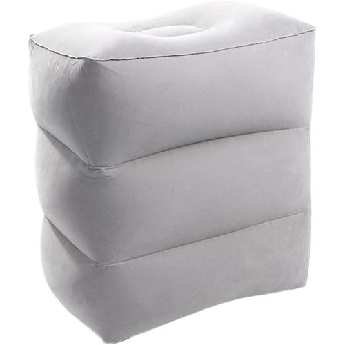 2 Pièces Tapis Gonflable Oreiller D'avion Tabouret Repose-Jambes Repose Pieds Voyage D'oreiller De Cou Oreiller Repose-Pieds Gonflable Pour Le Voyage Oreillers Bras Pvc Light Grey
