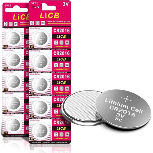 Cr2016 Lot De 10 Piles Boutons,Au Lithium,3 V