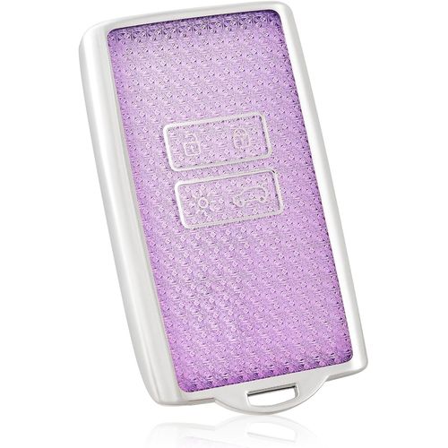 Etui Cles Coque De Clé Pour Renault Clio Captur Dacia Duster Scenic Kadjar Megane Koleos Espace Zoe Arcan Protecteur Clé Voiture Couverture Clé Accessoire Voiture Clé À Télécommande,Violet
