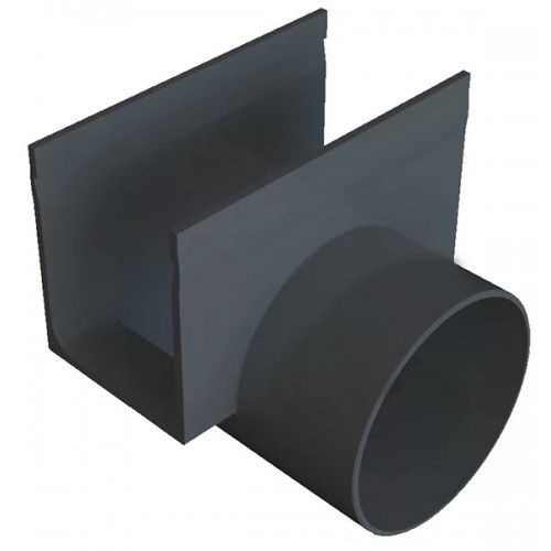 Raccord externe avec sortie horizontale - 80 mm - pour caniveau Slimline ACO