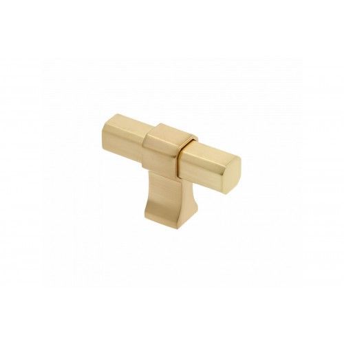 Bouton de meuble Imperial style classique - longueur 50 mm - or brossé GTV