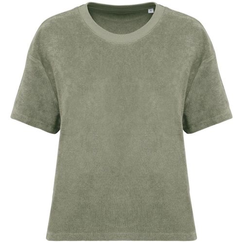 T-Shirt Écoresponsable En Éponge - Femme - Pat328 - Vert Almond