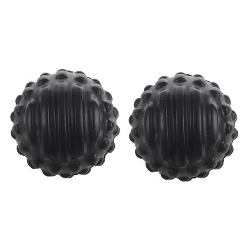 2x Boule De Fascia En Mousse Pu Boule De Massage De Fitness D¿¿Tente Musculaire Boule Noir