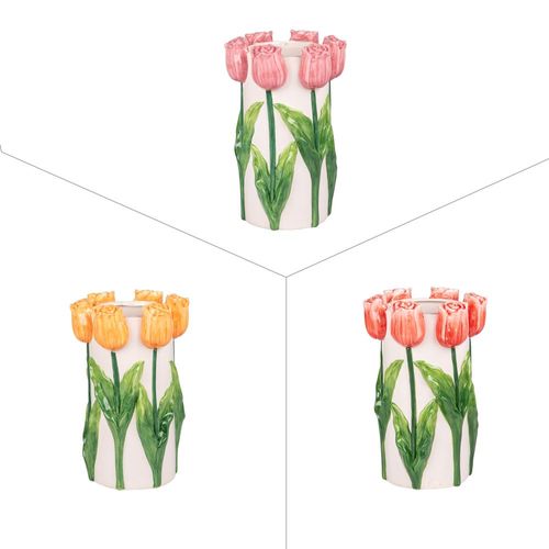 Vase tulipe 18x27,7 cm (1 modèle aléatoire)