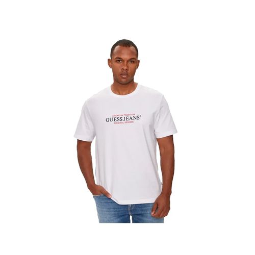 T Shirt Guess Original American Homme Blanc