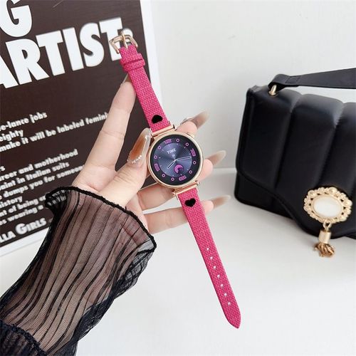 Toile Adaptée Au Bracelet De Montre Huawei Gt4, Montre Gt3pro, Montre Connectée Gt2 Pour Femme 41 Mm, Honor Magic2-Canvas Love Slim Fit ¿ Rose - Huawei 3pro 46 Mm ¿22 Mm¿