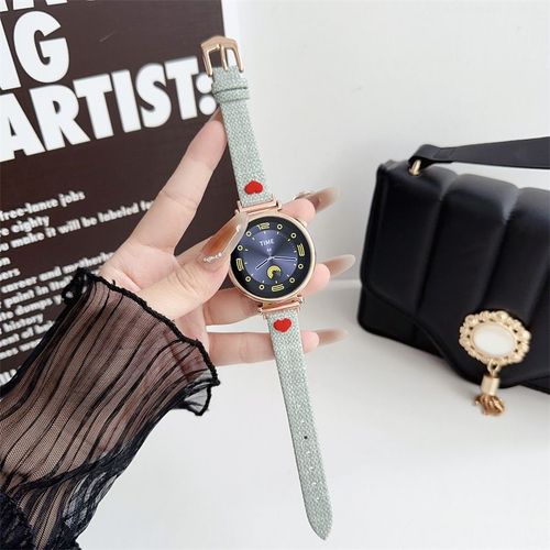 Toile Adaptée Au Bracelet De Montre Huawei Gt4, Montre Gt3pro, Montre Connectée Gt2 Pour Femme 41 Mm, Honor Magic2-Montre Connectée Canvas Love Slim Fit ¿ Bleu Lac - Watch3/3pro 46 Mm ¿22 Mm¿