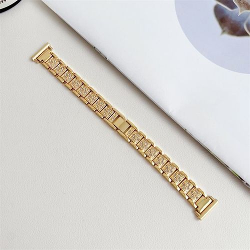Applicable À Huawei Watch43pro Nouvelle Taille En Métal Femme Gt2 Sports D'été Gt1 Respirant Avancé Flash Diamant-Huawei Gt4 41 Mm, Finition Or Et Diamants Ultra-Fins