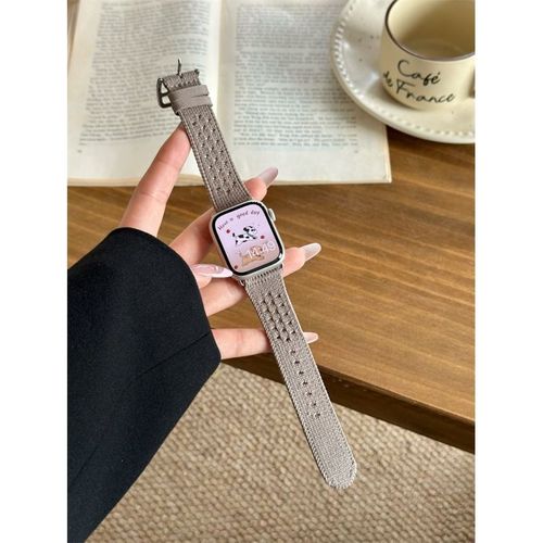 Applicable Au Bracelet Apple Watch Bracelet Apple S1098 Bracelet Iwatch654 Génération Bracelet Tressé Hommes Et Femmes Se-Nylon Tressé - Gris Foncé - (1/2/3 Génération 42 Mm) / 44/45/46/49 Mm Univer