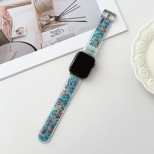 L'été Convient Au Bracelet De Montre Apple S9 Motif Coque Iwatch87 Génération Se Motif Zèbre-Motif Zèbre - Vert - 42 Mm/44 Mm/45 Mm/49 Mm Universel